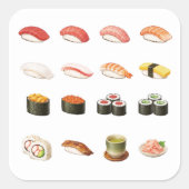 Sushi Guide Sticker – Japanese Food Chart Decal (Voorkant)