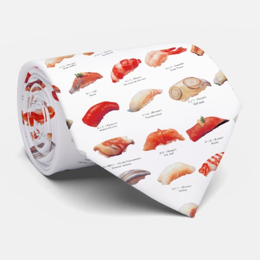 sushi guide stropdas (Opgerold)