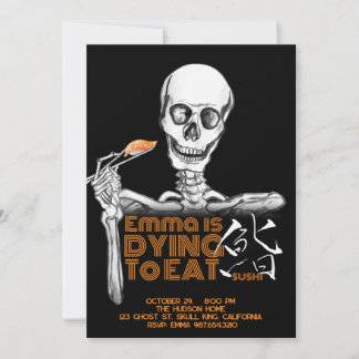 SUSHI Halloween feestuitnodigingskaarten Kaart