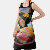 Sushi Harmony Apron – Classic Nigiri Delight Schort (Insitu)