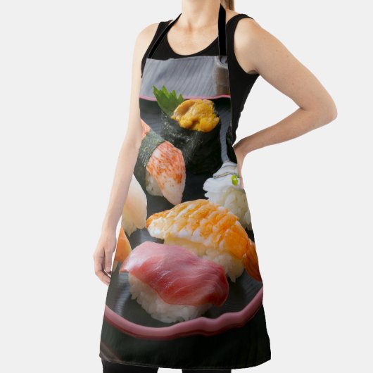 Sushi Harmony Apron – Classic Nigiri Delight Schort (Insitu)