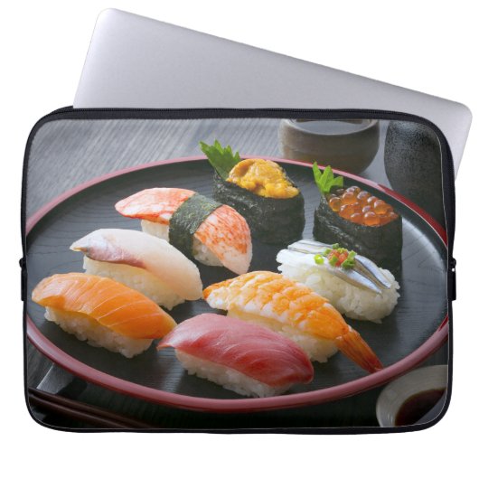 Sushi Harmony – Japanese Nigiri Laptop Sleeve (Voorkant)