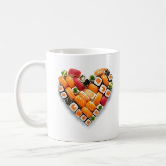 Sushi-hart Koffiemok (Links)