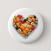 Sushi-hart Ronde Button 5,7 Cm (Voorkant)