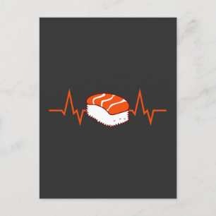 Sushi hartslag Japans Aziatisch eten Briefkaart