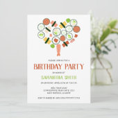 Sushi Heart Birthday Party Invitation Kaart (Staand voorkant)