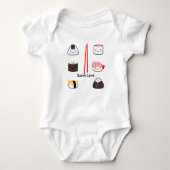 Sushi houden van Baby bodysuits meisje en jongen (Voorkant)