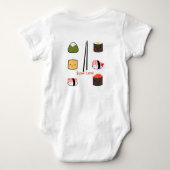 Sushi houden van Baby bodysuits meisje en jongen (Achterkant)