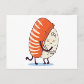 Sushi Hug Cute Kawaii Japans Briefkaart (Voorkant)