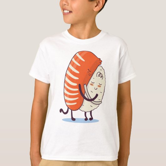 Sushi Hug Cute Kawaii Japans T-shirt (Voorkant)