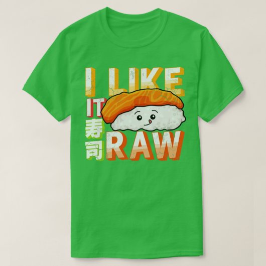 Sushi ik hou van Raw T-shirt (Design voorkant)