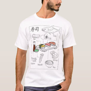Sushi ingrediënten t-shirt