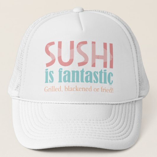 Sushi is fantastisch! trucker pet (Voorkant)