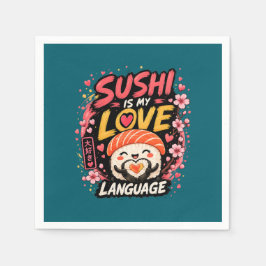 Sushi Is Mijn Liefdestaal –Schattige Kawaii Sushi Servet