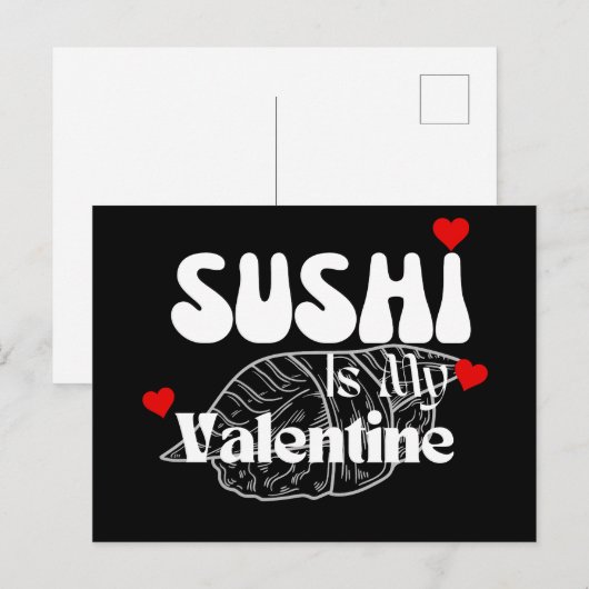 Sushi is mijn Valentijn Briefkaart (Voorkant / Achterkant)