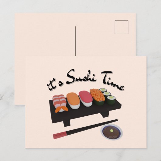 Sushi is mijn Valentijn Briefkaart (Voorkant / Achterkant)