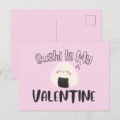 Sushi is mijn Valentijn Briefkaart (Voorkant / Achterkant)