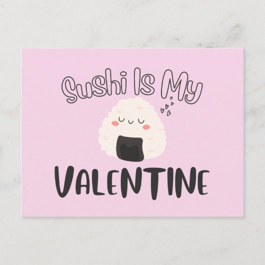 Sushi is mijn Valentijn Briefkaart (Voorkant)