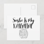 Sushi Is Mijn Valentijn  Briefkaart (Voorkant / Achterkant)