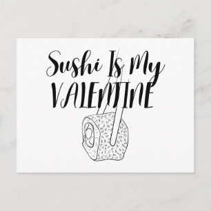 Sushi Is Mijn Valentijn  Briefkaart