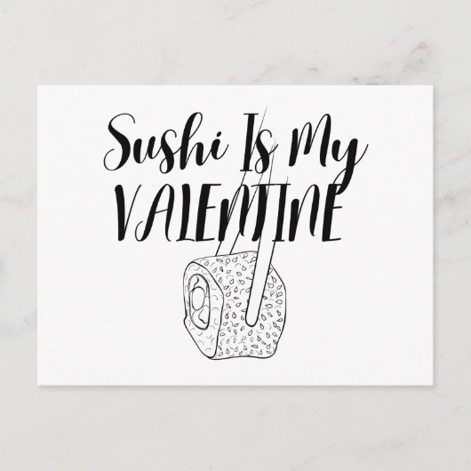 Sushi Is Mijn Valentijn  Briefkaart (Voorkant)