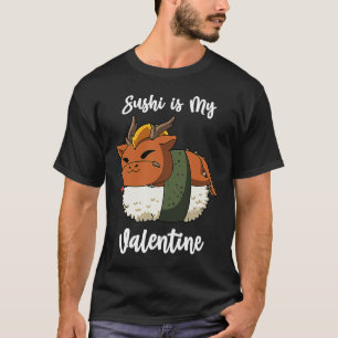 Sushi is mijn Valentijn Chinese Dragon Funny Valen T-shirt
