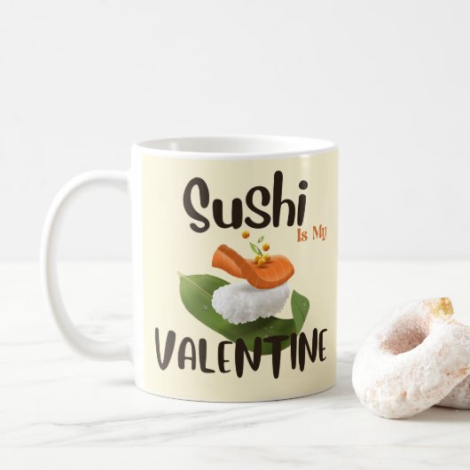 Sushi is mijn Valentijn Koffiemok (Met donut)