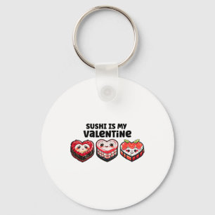 Sushi is mijn Valentijn Schattige Kawaii Retro Hea Sleutelhanger