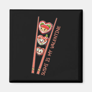 Sushi is mijn Valentijn Schattigee retro hartvormi Magneet
