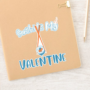 Sushi is mijn Valentijn, sushi Sticker