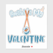Sushi is mijn Valentijn, sushi Sticker (Vel)