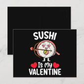 Sushi is mijn Valentijnsdag grappig Japans eten Briefkaart (Voorkant / Achterkant)