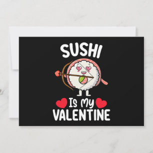 Sushi is mijn Valentijnsdag grappig Japans eten Kaart