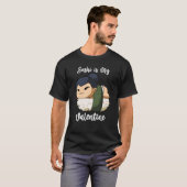 Sushi is My Valentine Sumo Wrestler Valentine's Da T-shirt (Voorkant volledig)