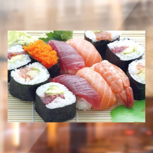 Sushi Japans Aziatisch voedsel raw Sashimi Fresh R Raamsticker (Vel 2)