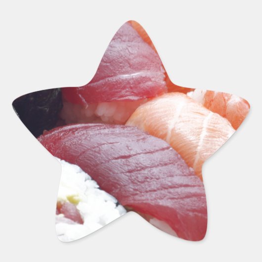 Sushi Japans Aziatisch voedsel raw Sashimi Fresh R Ster Sticker (Voorkant)