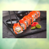 Sushi Japans Bord Power Fish Asia Aziatisch Raamsticker (Vel 3)