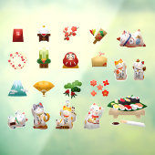 Sushi Japans Eetrestaurant Zakelijk  Raamsticker (Vel 3)