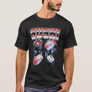 Sushi Japans eten 90s bootleg stijl T-shirt