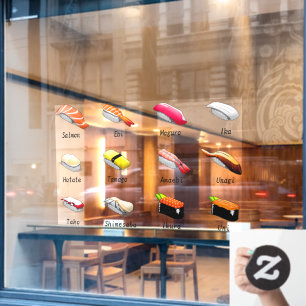 Sushi Japans eten Japans eten Japanse vis Japanse  Raamsticker