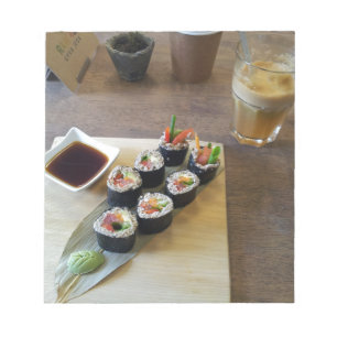 Sushi Japans eten Lekker Restaurant Lunch Notitieblok