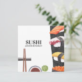 Sushi Japans eten Menu (Staand voorkant)