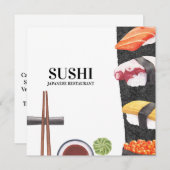 Sushi Japans eten Menu (Voorkant / Achterkant)