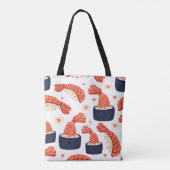 Sushi Japans Eten Naadloos Patroon Tote Bag (Achterkant)