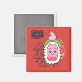 Sushi Japans eten Schattige Magneet (Voorkant / Achterkant)