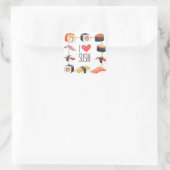 Sushi Japans eten Vierkante Sticker (Tas)