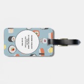 Sushi Japans Food Art, aangepaste naam Bagagelabel (Achterkant horizontaal)