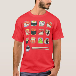 Sushi Japans Foodie Lover Asia Fan Geniet van voed T-shirt