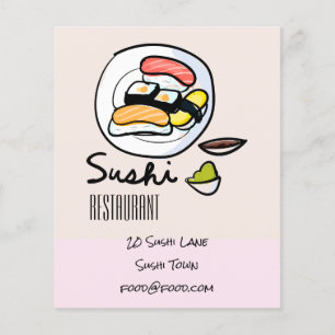Sushi Japans modern voedselrestaurant Flyer