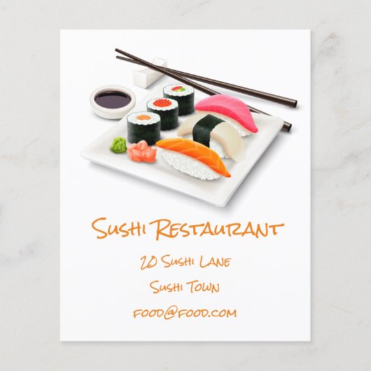 Sushi Japans modern voedselrestaurant Flyer (Voorkant)